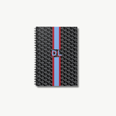 Geo Monogram Stripe Notebook
